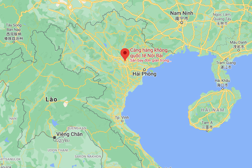 Vị trí sân bay Nội Bài