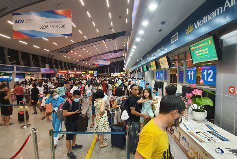 Khu vực check-in nhà ga T1 sân bay Đà Nẵng