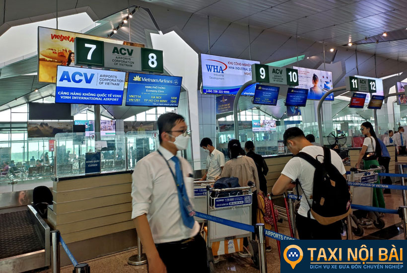 Khu vực check-in sân bay Vinh